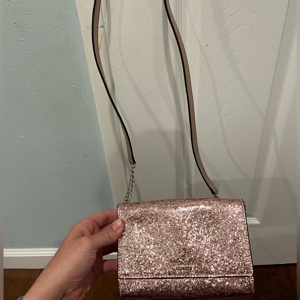Sparkly pink Kate Spade crossbody